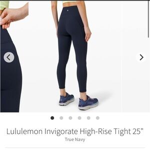 Lululemon Invigorate True Navy Size 4